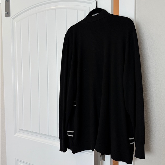 Cute Brand "Love Scarlett"  Black White Long Open Cardigan, Jacket Top Size XL - Picture 5 of 5
